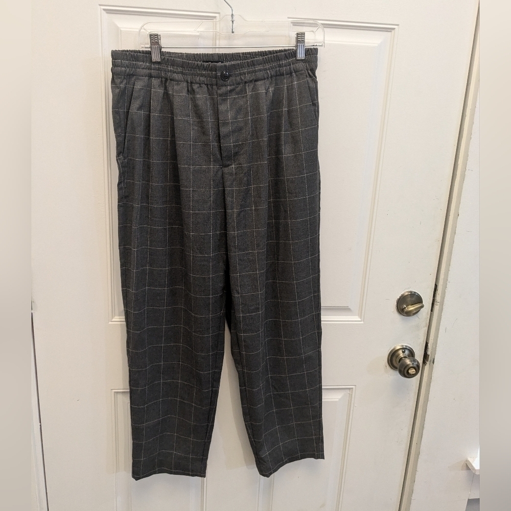 NWT Madewell Windowpane Plaid Pull-on Pants
